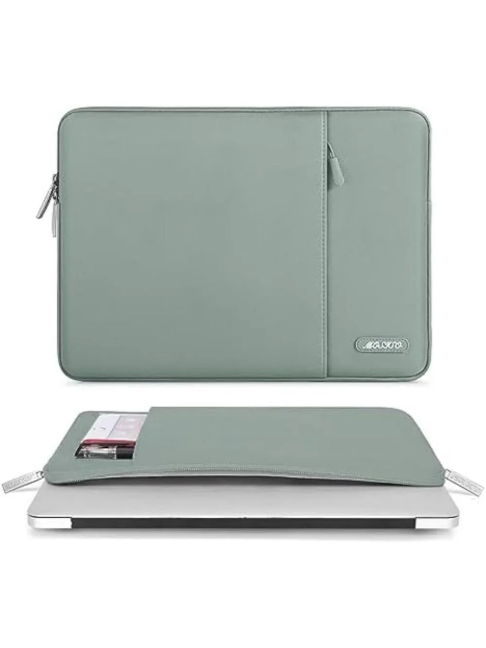 Stylish 15-Inch Laptop Sleeve Bag with Pocket, Water-Resistant & Lightweight